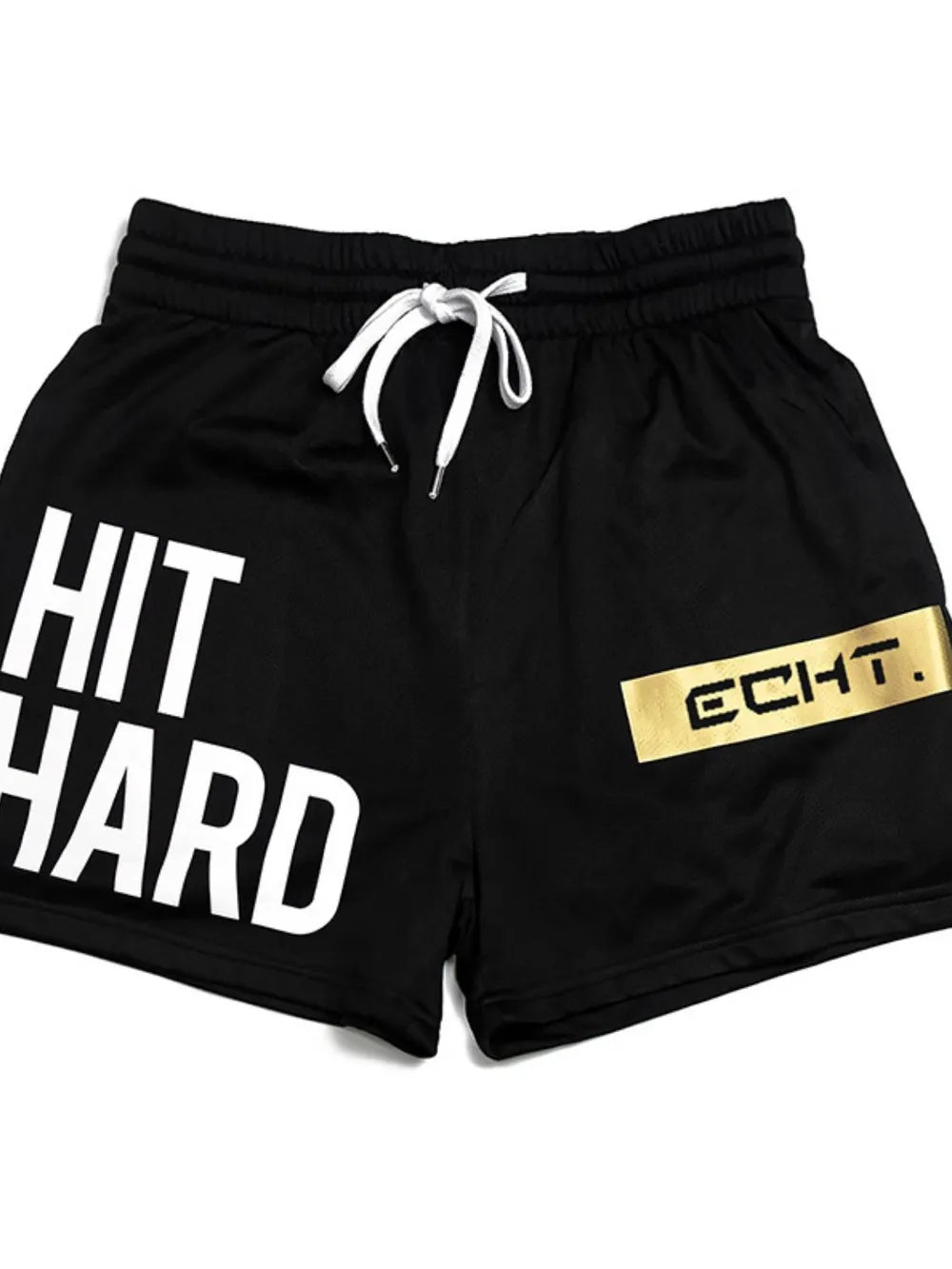 Men’s Hit Hard Graphic Drawstring Breathable Active Shorts - My Wear Clothing Co