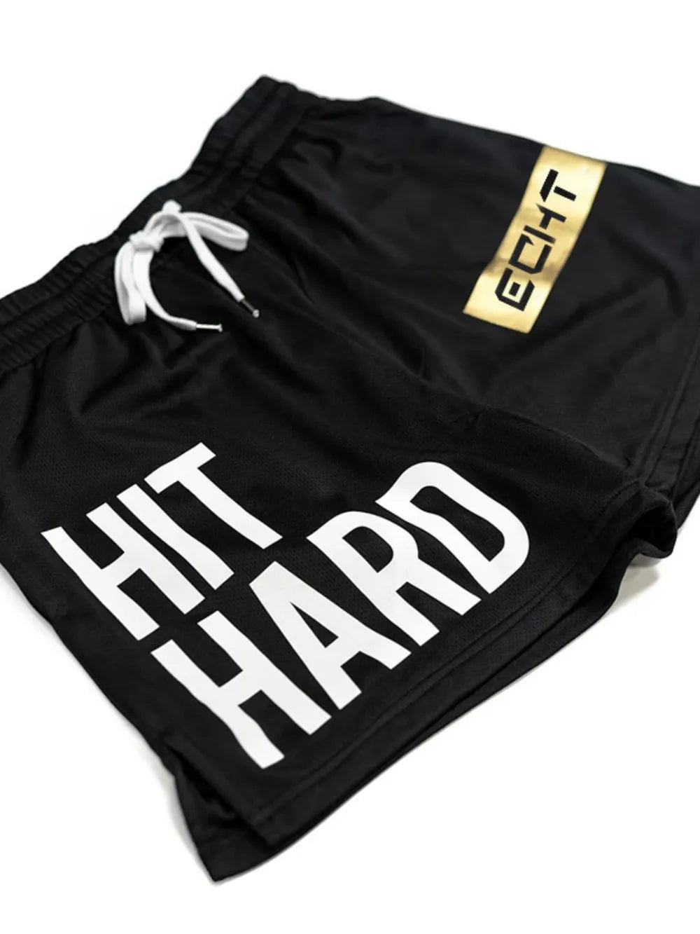 Men’s Hit Hard Graphic Drawstring Breathable Active Shorts - My Wear Clothing Co