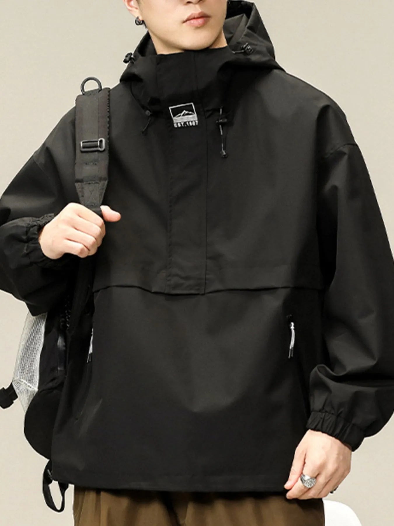 Men's Hooded Zip - Up Jacket (M–3XL) – Oversized Comfort, Urban Cool - My Wear Clothing Co