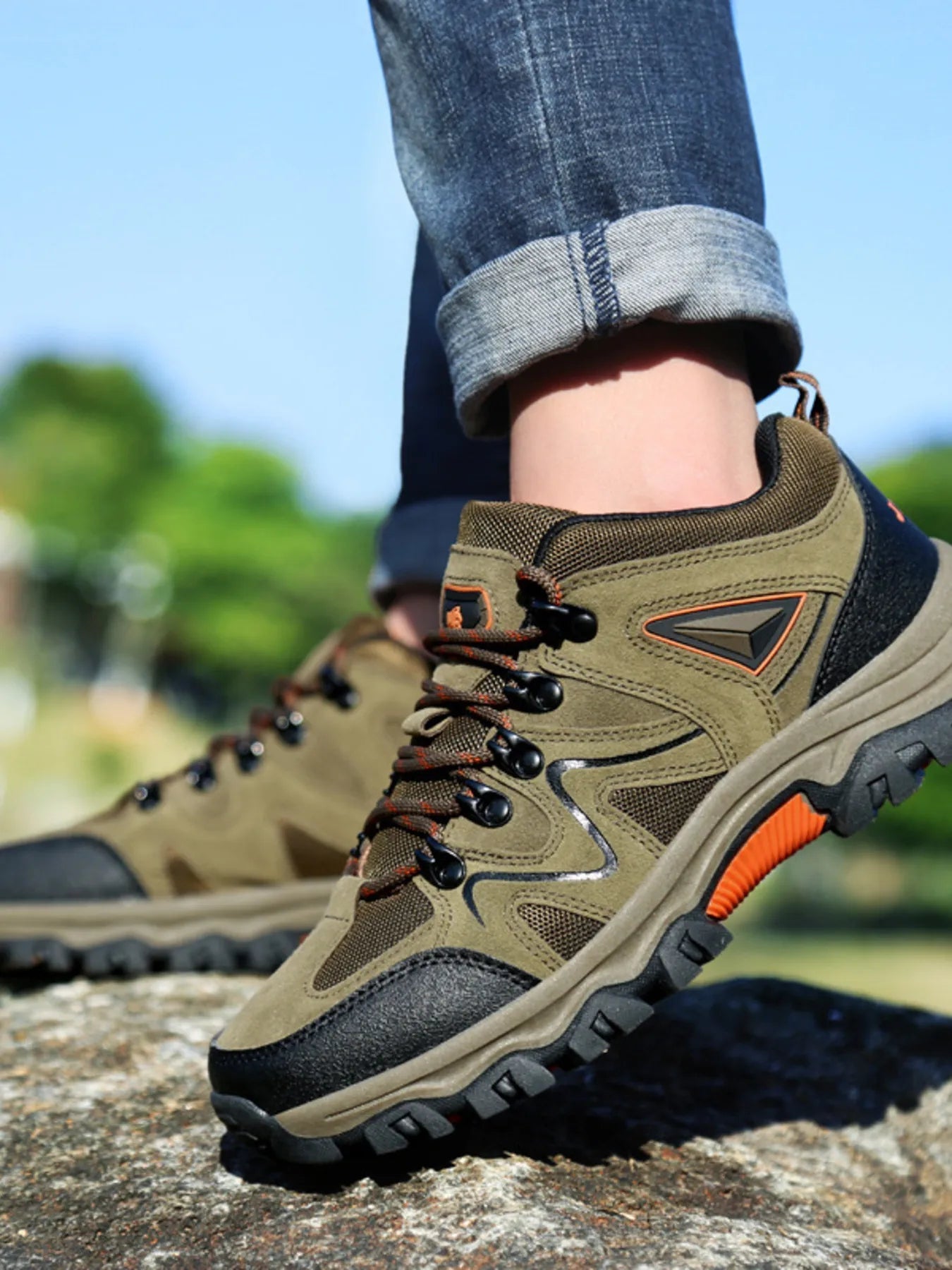 Men's Lace - Up Hiking Athletic Shoes – My Wea - My Wear Clothing Co