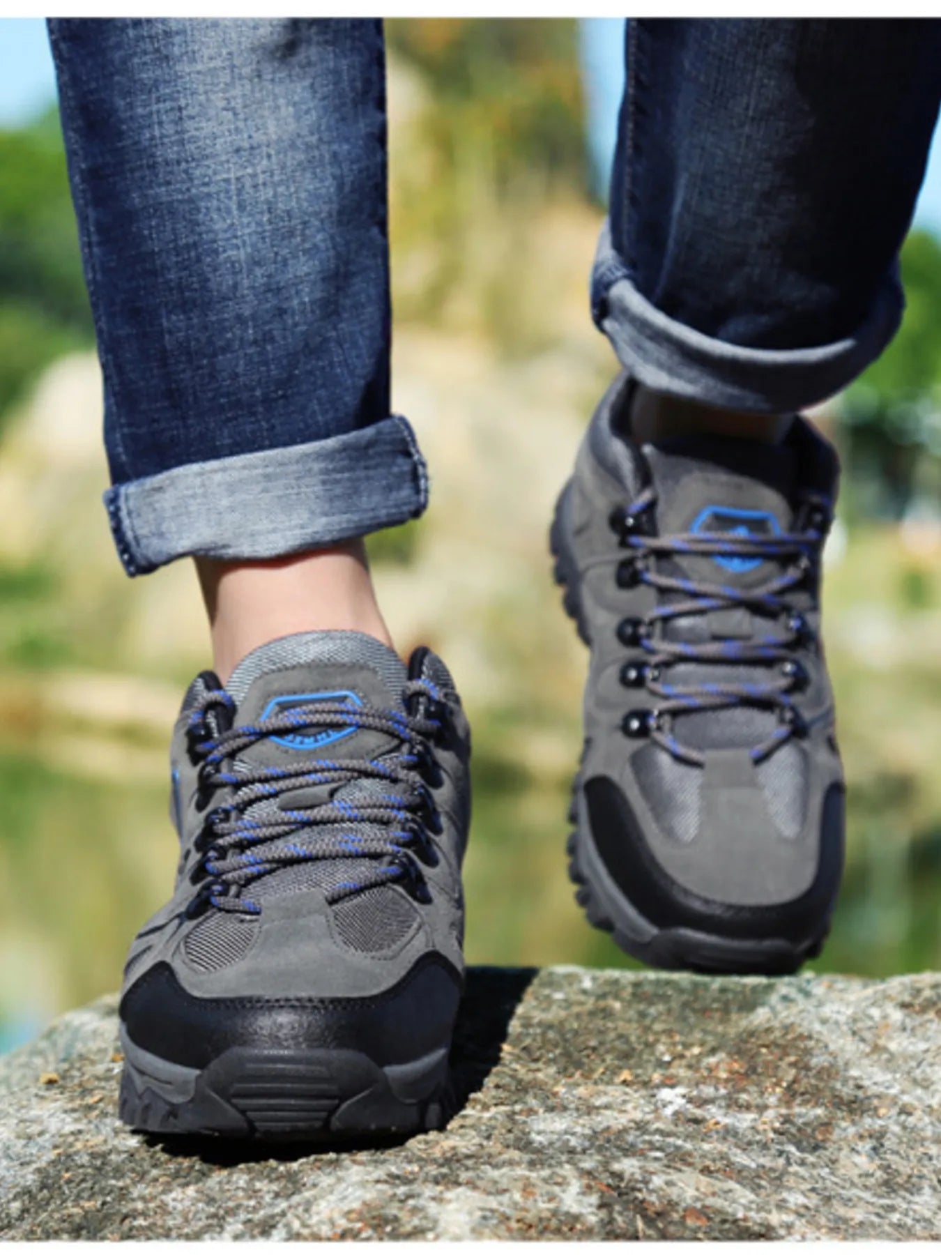 Men's Lace - Up Hiking Athletic Shoes – My Wea - My Wear Clothing Co