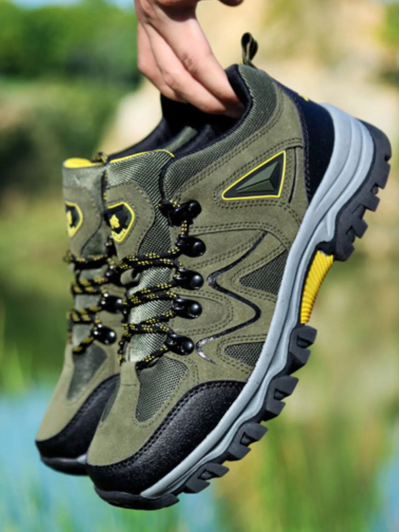 Men's Lace - Up Hiking Athletic Shoes – My Wea - My Wear Clothing Co