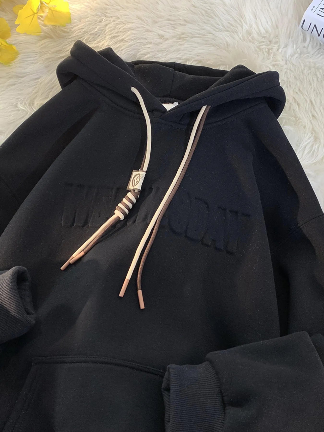 Men's Letter Drawstring Long Sleeve Hoodie – My Wear - My Wear Clothing Co