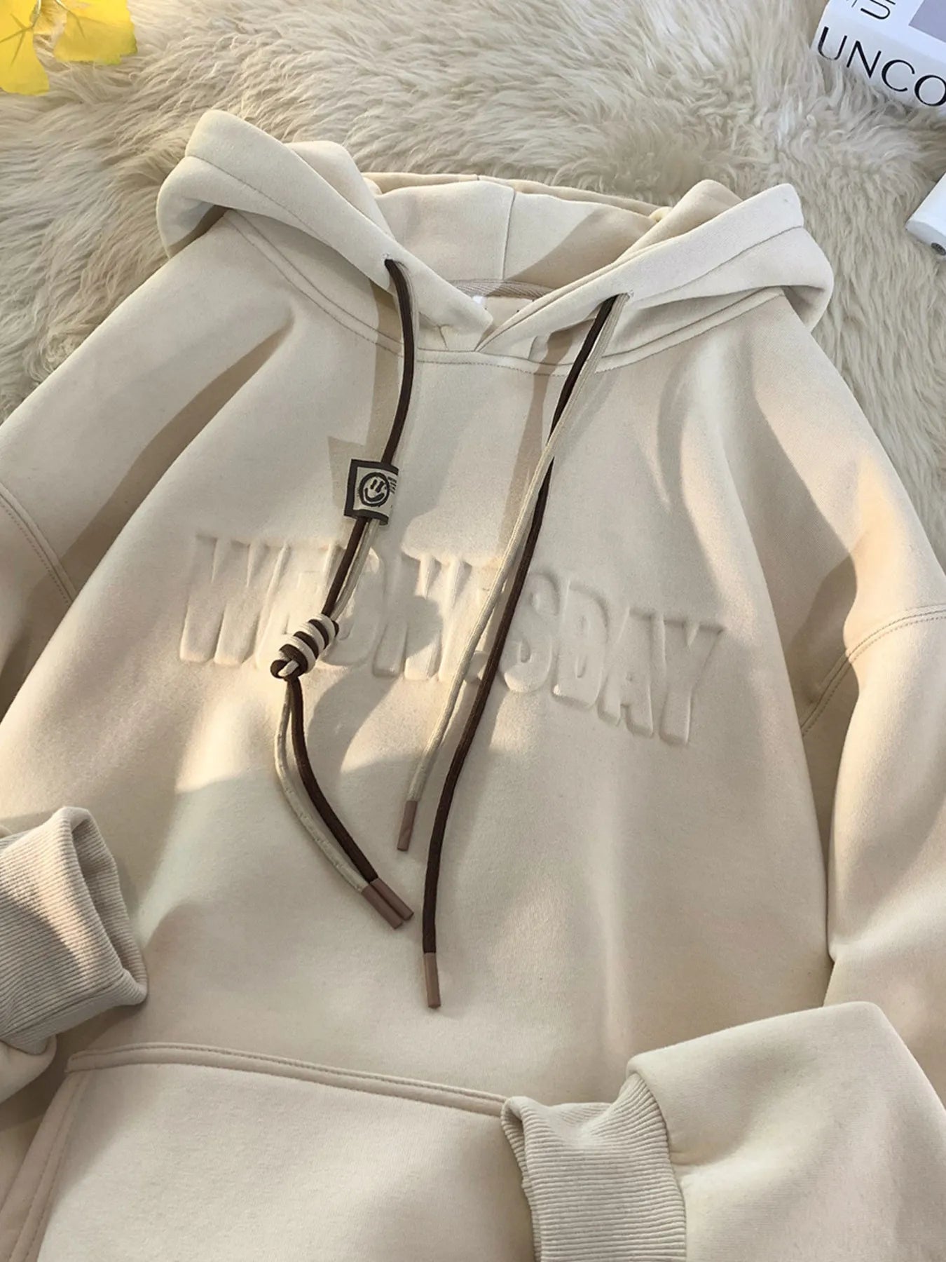 Men's Letter Drawstring Long Sleeve Hoodie – My Wear - My Wear Clothing Co