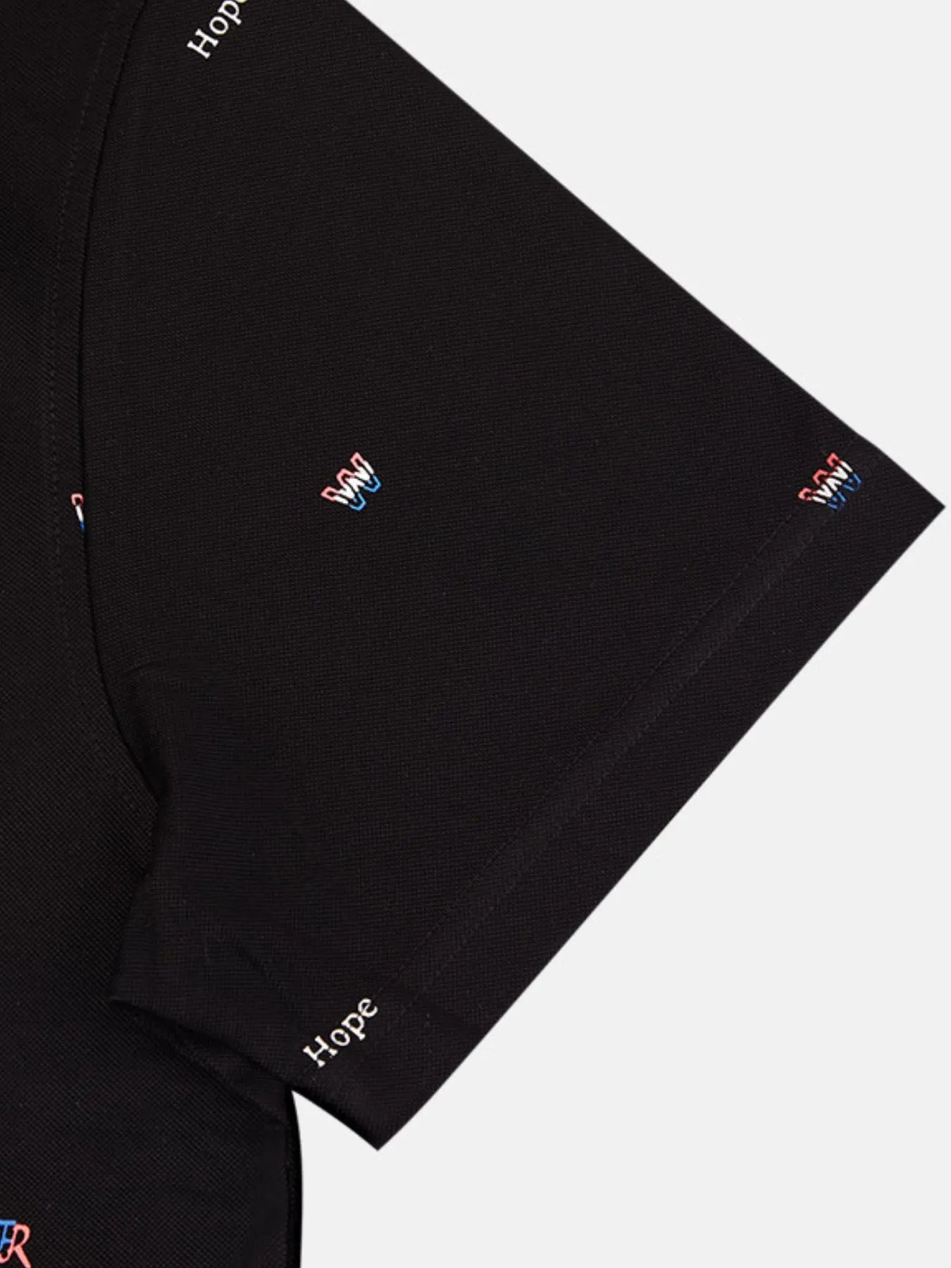 Men's Letter Embroidered Collared Neck Polo - My Wear Clothing Co