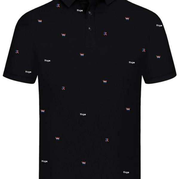 Men's Letter Embroidered Collared Neck Polo - My Wear Clothing Co