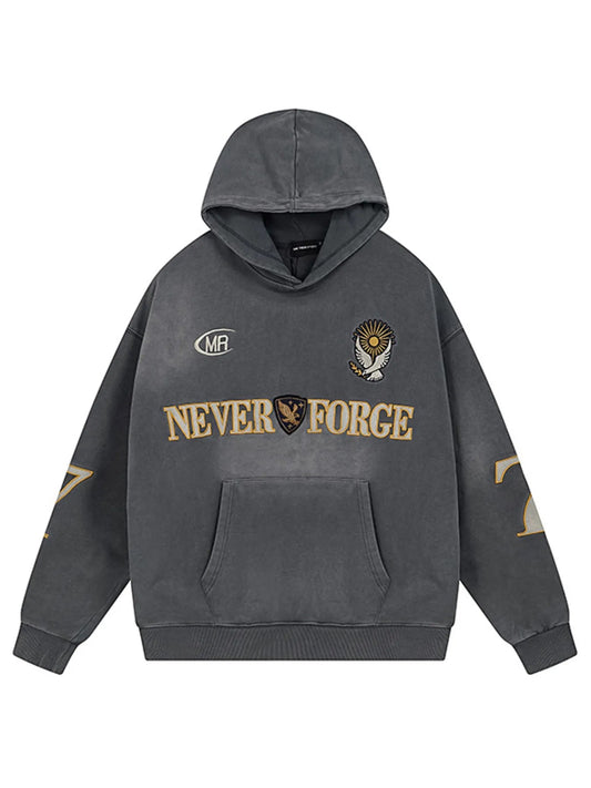 Men's Letter Kangaroo Pocket Hoodie - My Wear Clothing Co