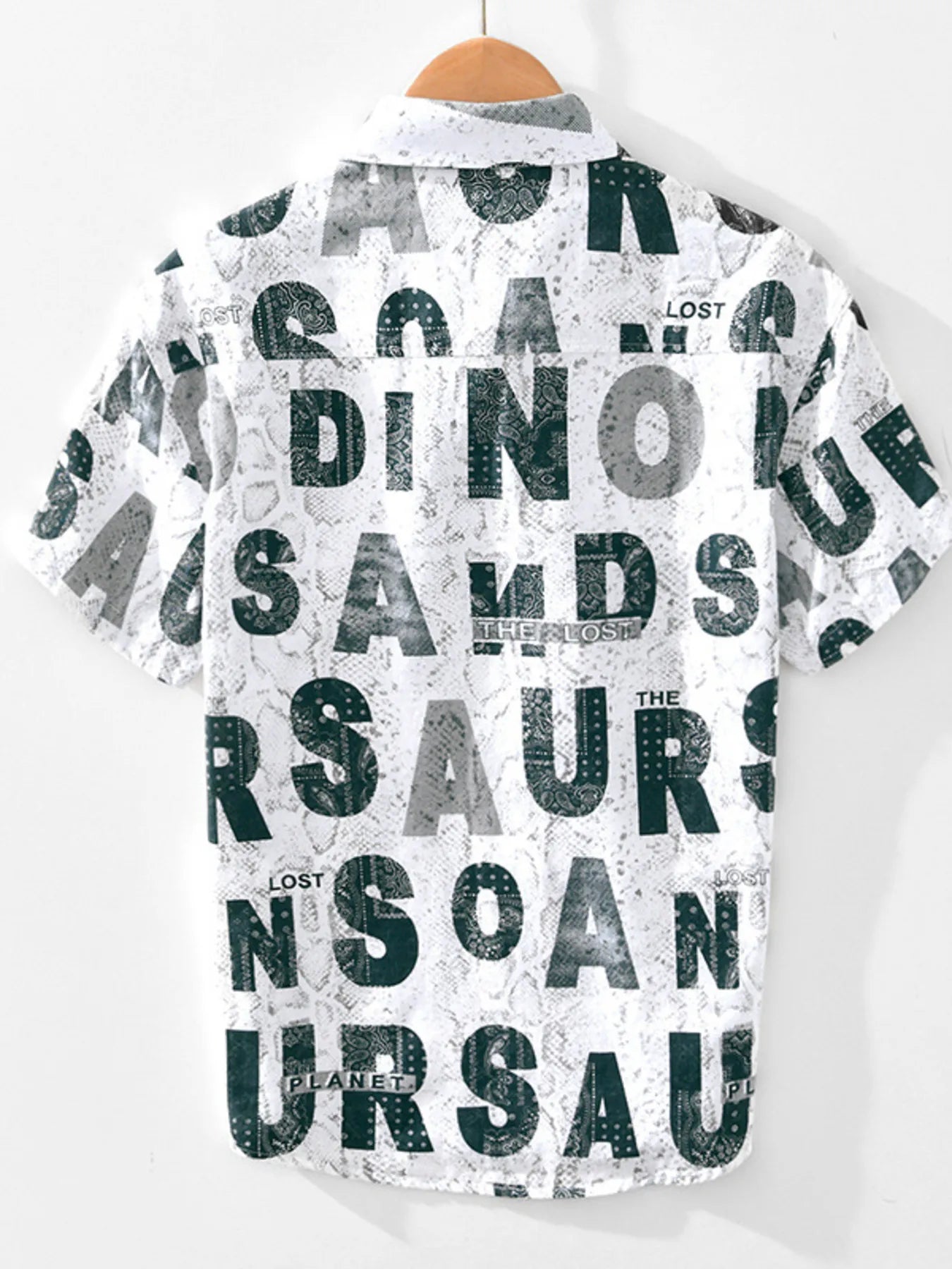 Men's Letter Print Short Sleeve Shirt - My Wear Clothing Co