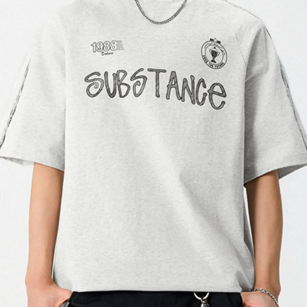 Men's Letter Round Neck Half Sleeve T-Shirt - My Wear Clothing Co