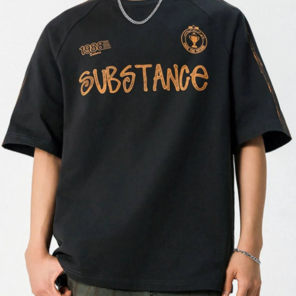 Men's Letter Round Neck Half Sleeve T-Shirt - My Wear Clothing Co