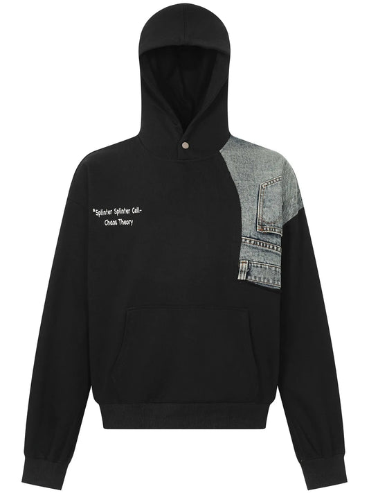 Men's Long Sleeve Patchwork Hoodie - My Wear Clothing Co