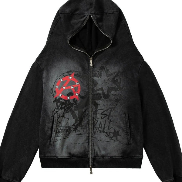 Men's Long Sleeve Zip - Up Hoodie - My Wear Clothing Co