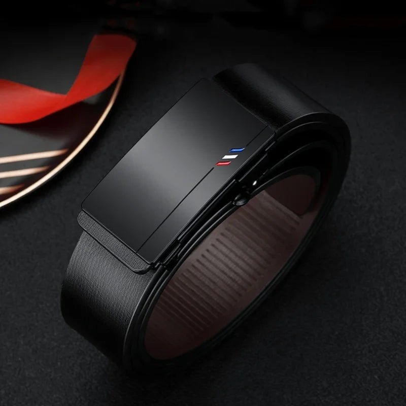 Men's Luxury Leather Belt with Automatic Buckle – Fashion Meets Function - My Wear Clothing Co