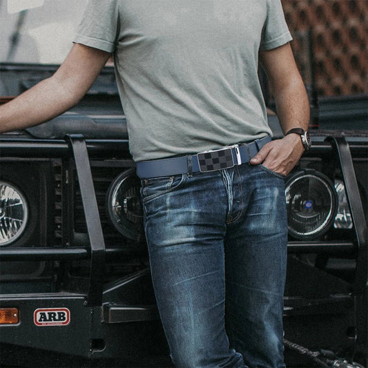 Men's Luxury Leather Belt with Metal Automatic Buckle - My Wear - My Wear Clothing Co