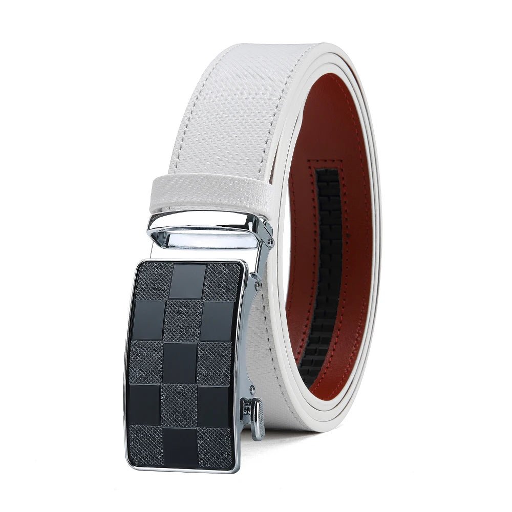 Men's Luxury Leather Belt with Metal Automatic Buckle - My Wear - My Wear Clothing Co