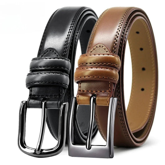 Men's Luxury PU Leather Belt – Business and Western Style - My Wear Clothing Co