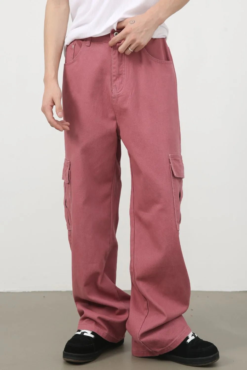 Men's Mid Rise Jeans with Cargo Pockets - My Wear Clothing Co