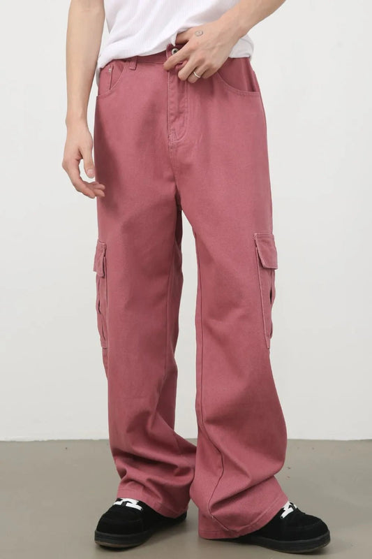 Men's Mid Rise Jeans with Cargo Pockets - My Wear Clothing Co