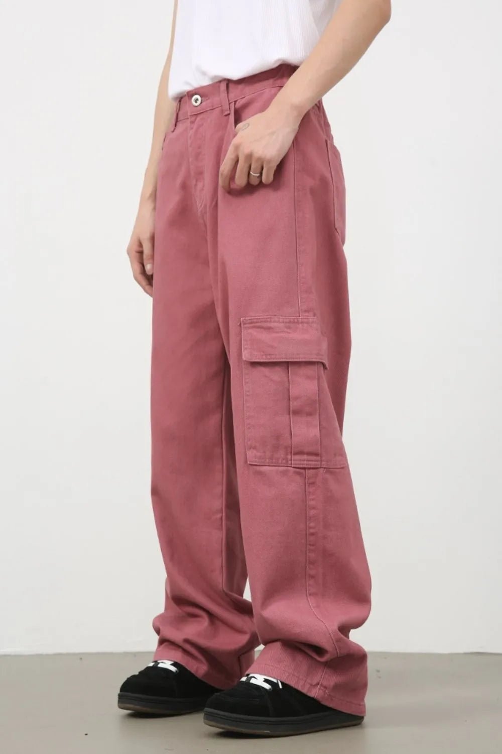 Men's Mid Rise Jeans with Cargo Pockets - My Wear Clothing Co