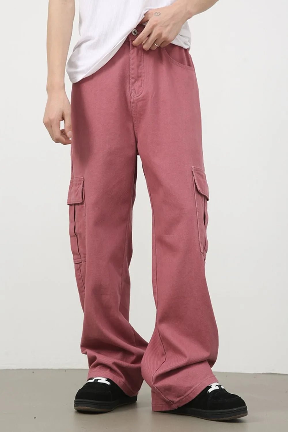 Men's Mid Rise Jeans with Cargo Pockets - My Wear Clothing Co