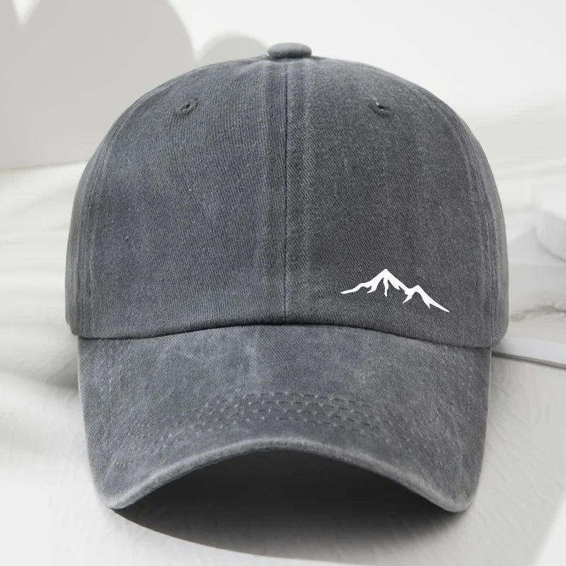 Men's Mountain Print Baseball Cap – Outdoor Style with All - Season Sun Protection - My Wear Clothing Co