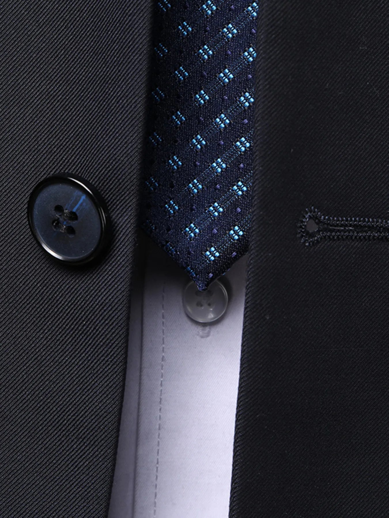 Men’s Navy Lapel Collar Blazer & Pants Suit Set – My Wear - My Wear Clothing Co