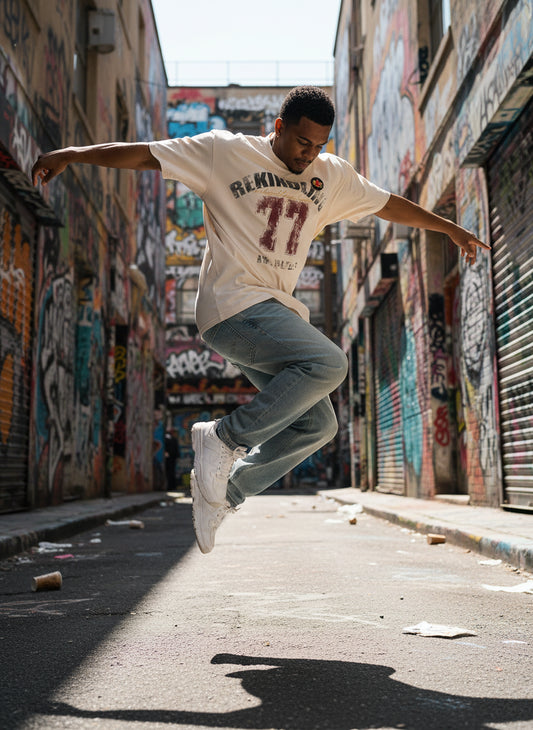 Men’s Number 77 Oversized T-Shirt – My Wear Washed in attitude. Built for comfort. - My Wear Clothing Co