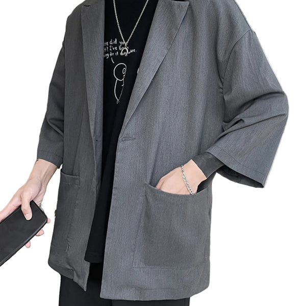Men's One Button Long Sleeve Blazer – Effortless Edge, Everyday Cool - My Wear Clothing Co