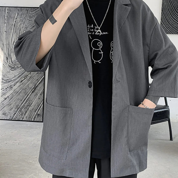 Men's One Button Long Sleeve Blazer – Effortless Edge, Everyday Cool - My Wear Clothing Co
