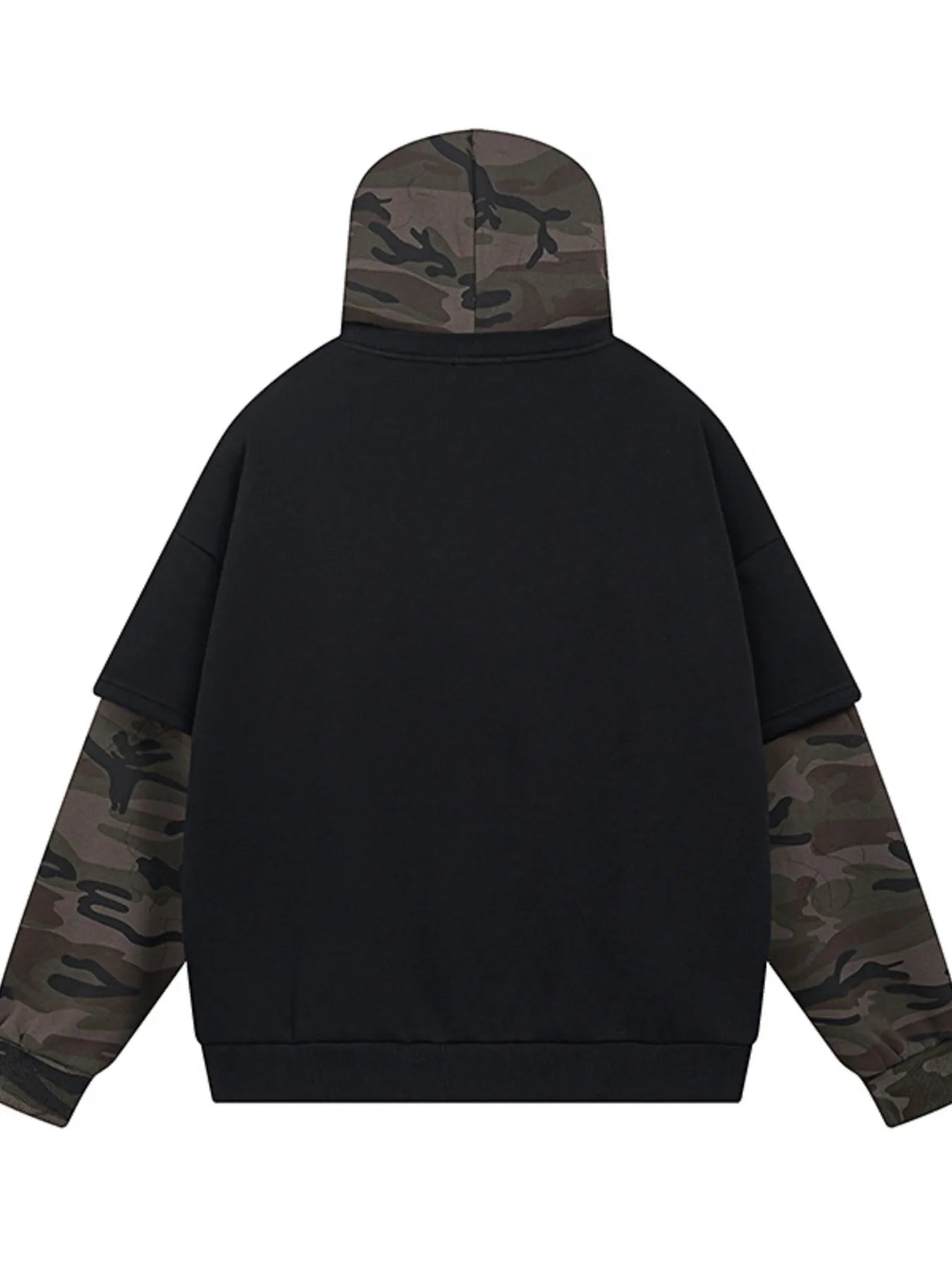 Men's Oversized Number 24 Hoodie with Camo Contrast Sleeves - My Wear Clothing Co