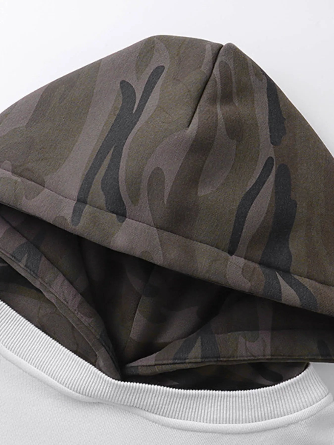 Men's Oversized Number 24 Hoodie with Camo Contrast Sleeves - My Wear Clothing Co