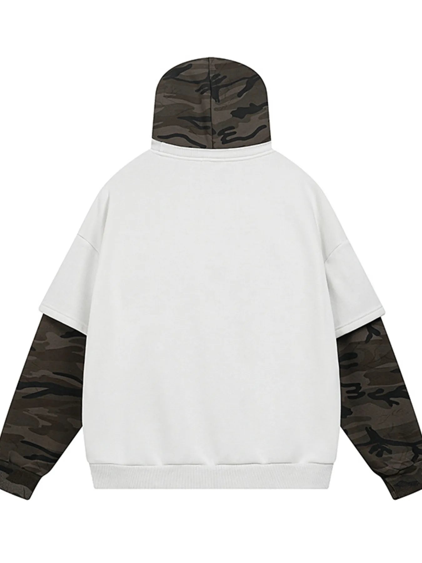 Men's Oversized Number 24 Hoodie with Camo Contrast Sleeves - My Wear Clothing Co