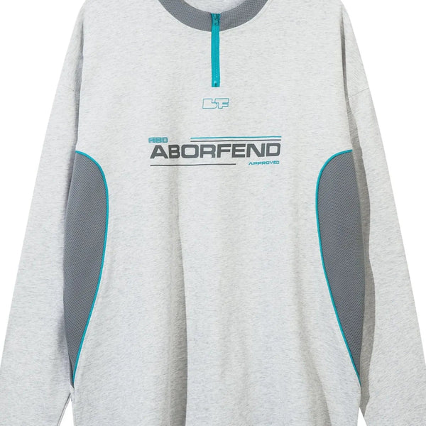 Men's Oversized Sweatshirt with Contrast Panels - My Wear Clothing Co