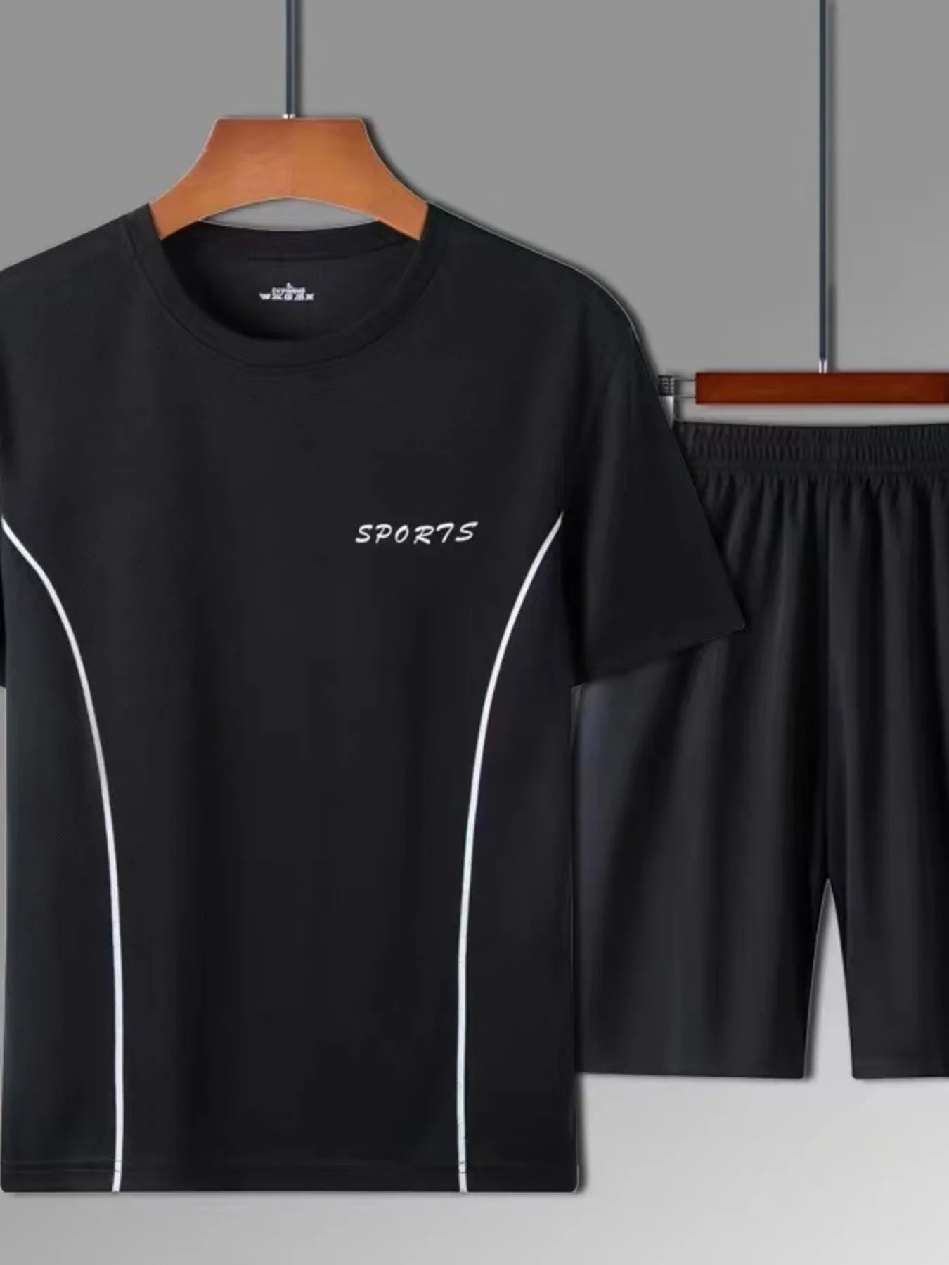 Men's Plus Size Active Set – Round Neck Tee and Shorts Set - My Wear Clothing Co