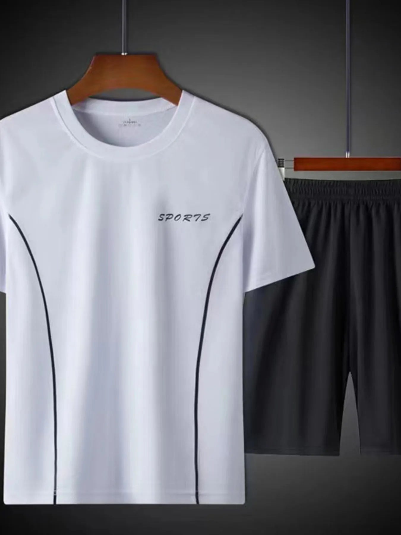 Men's Plus Size Active Set – Round Neck Tee and Shorts Set - My Wear Clothing Co