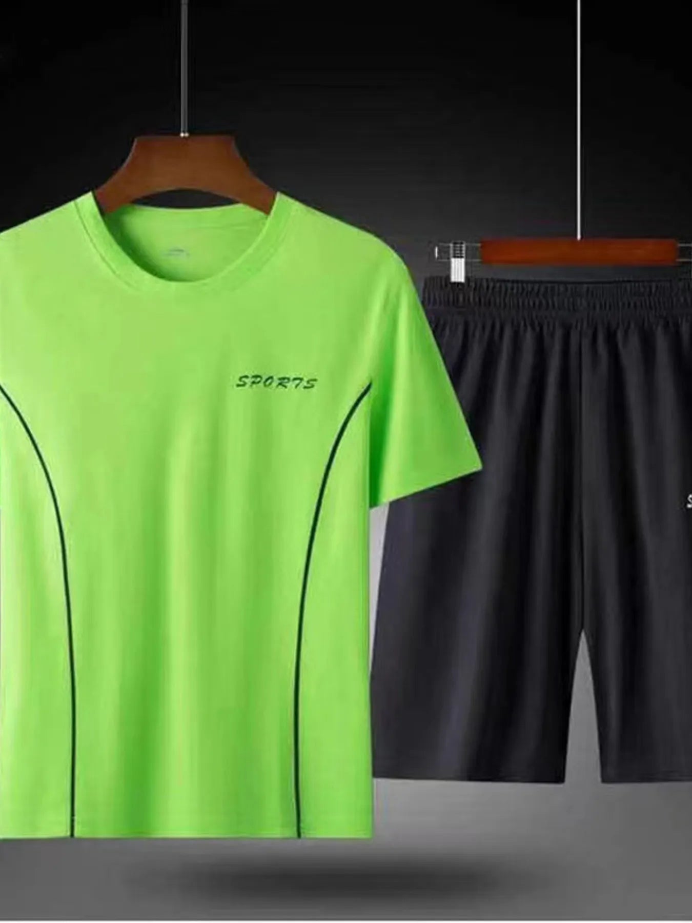 Men's Plus Size Active Set – Round Neck Tee and Shorts Set - My Wear Clothing Co