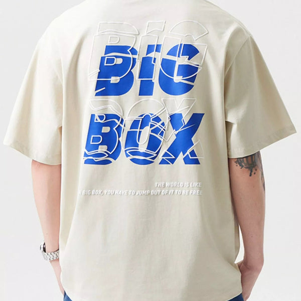 Men's Plus Size Big Box Graphic Casual T-Shirt - My Wear Clothing Co