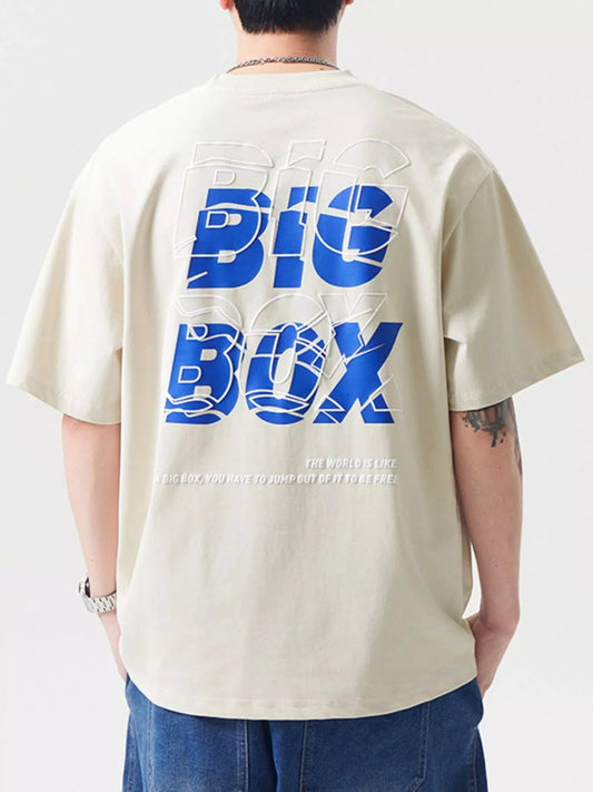 Men's Plus Size Big Box Graphic Casual T-Shirt - My Wear Clothing Co