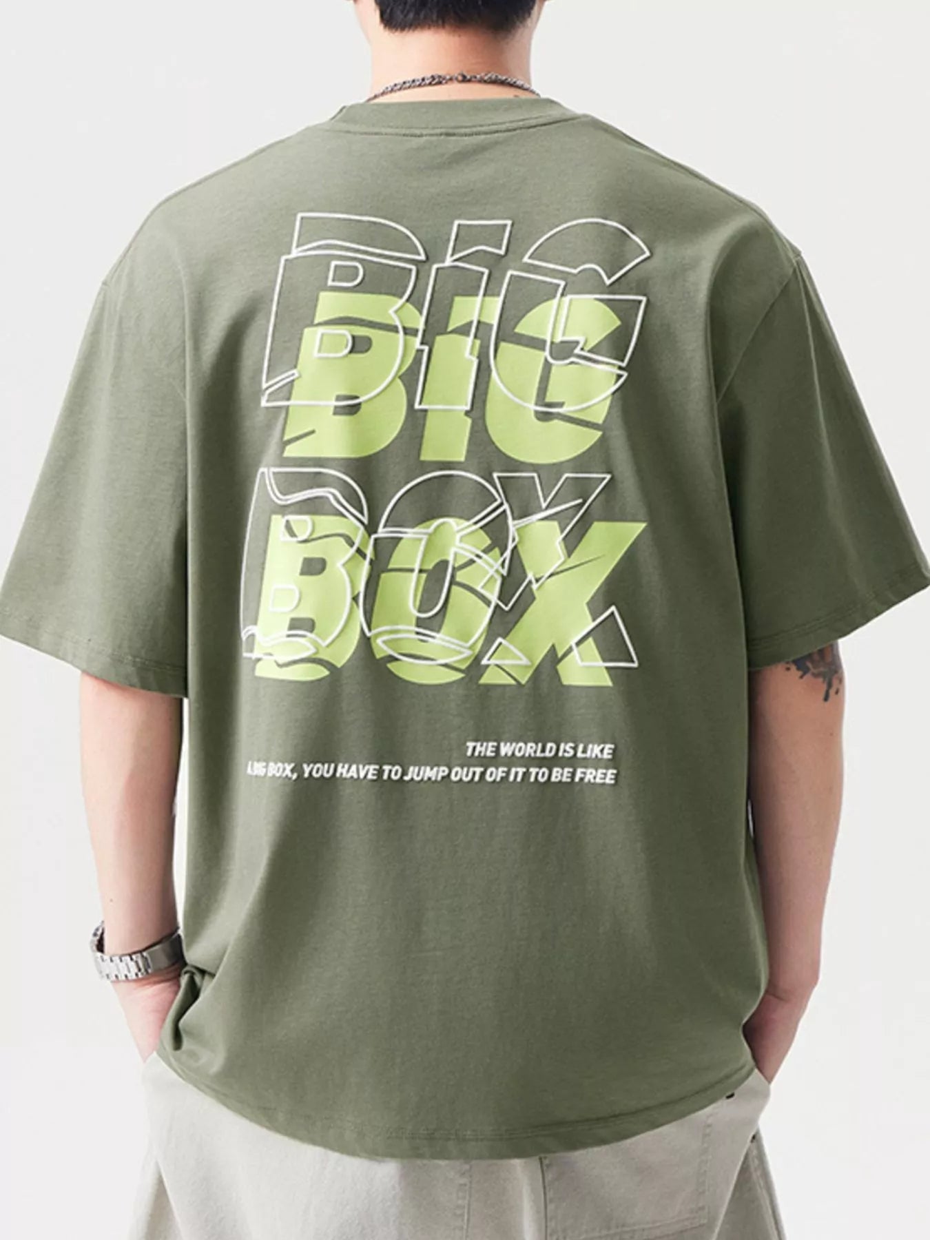 Men's Plus Size Big Box Graphic Casual T-Shirt - My Wear Clothing Co