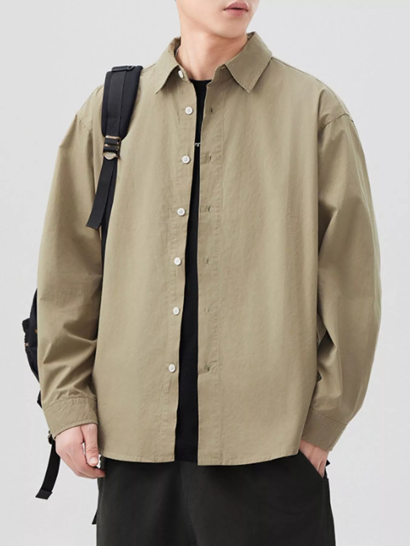 Men's Plus Size Button Up Long Sleeve Shirt - My Wear Clothing Co