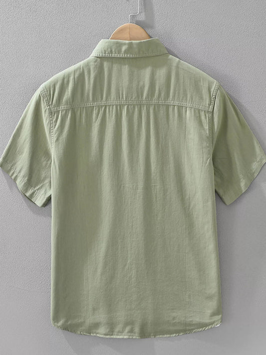 Men's Plus Size Button Up Short Sleeve Shirt - My Wear Clothing Co