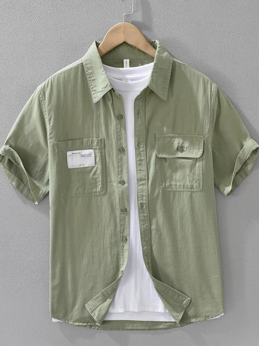 Men's Plus Size Button Up Short Sleeve Shirt - My Wear Clothing Co