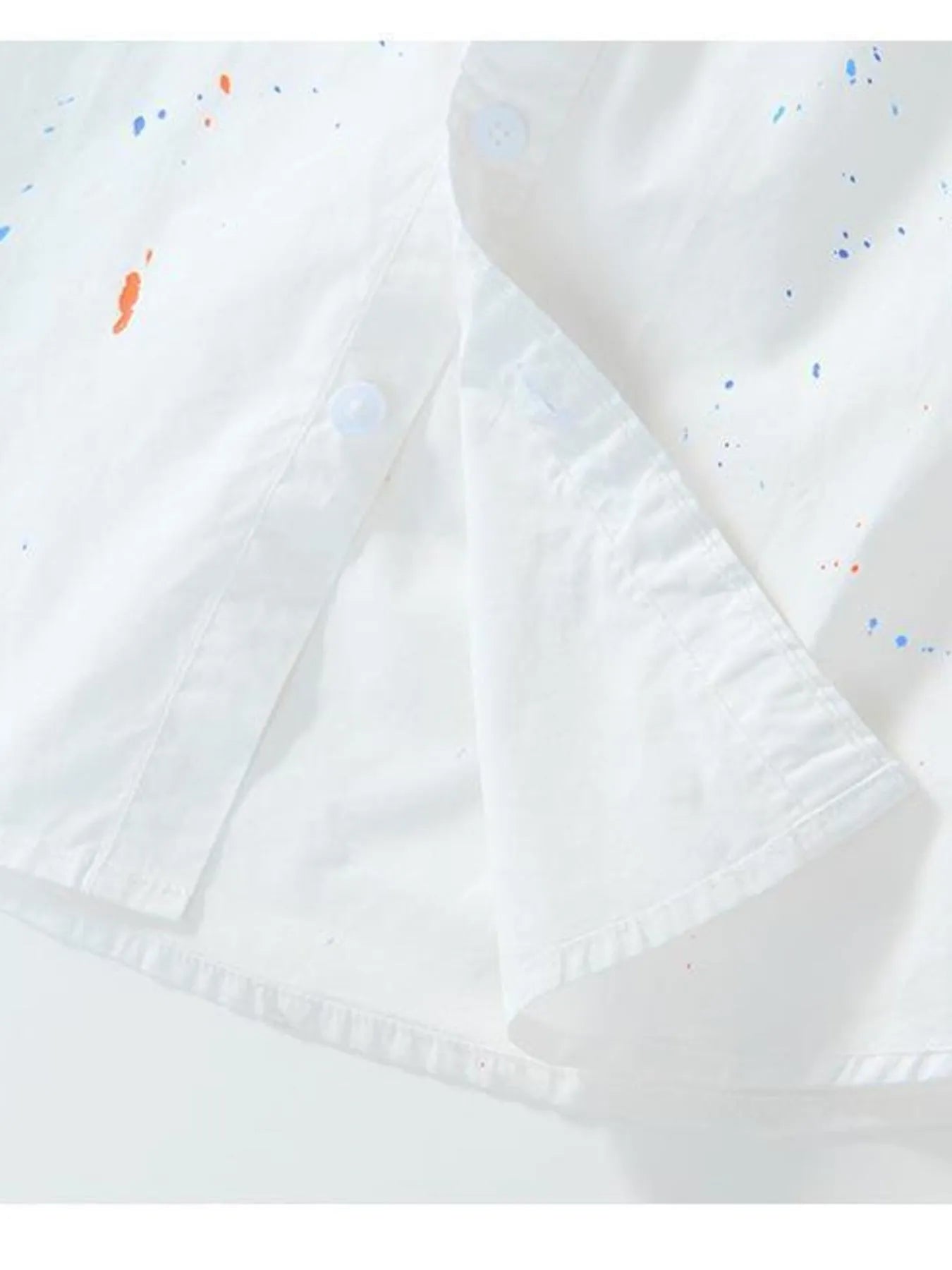 Men's Plus Size Casual Paint Splatter Short Sleeve Button - Up Shirt - My Wear Clothing Co