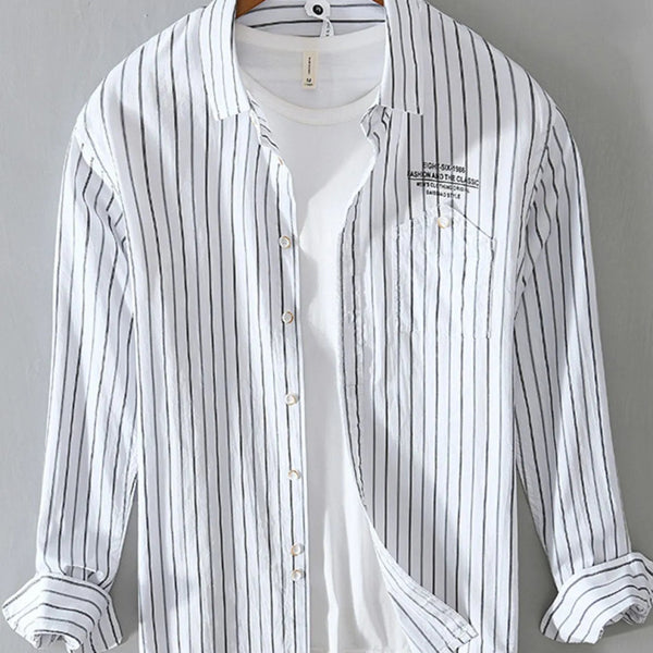 Men's Plus Size Classic Striped Button - Down Shirt - My Wear Clothing Co