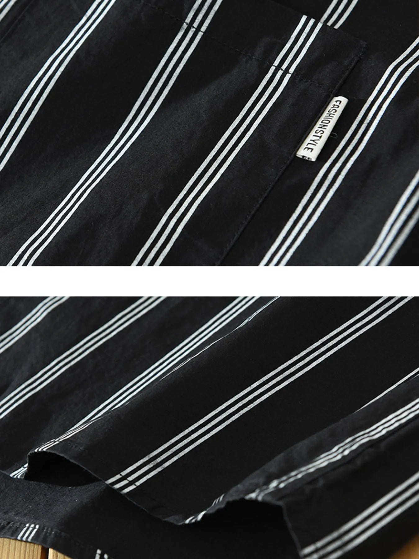 Men's Plus Size Classic Striped Short Sleeve Button - Up Shirt - My Wear Clothing Co