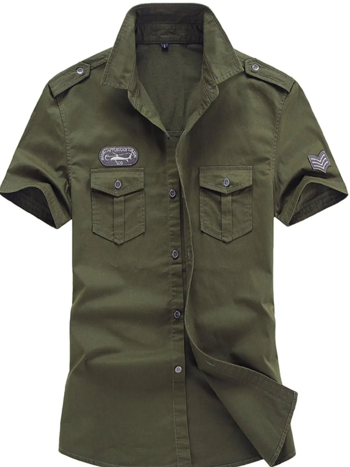 Men's Plus Size Collared Neck Short Sleeve Shirt - My Wear Clothing Co