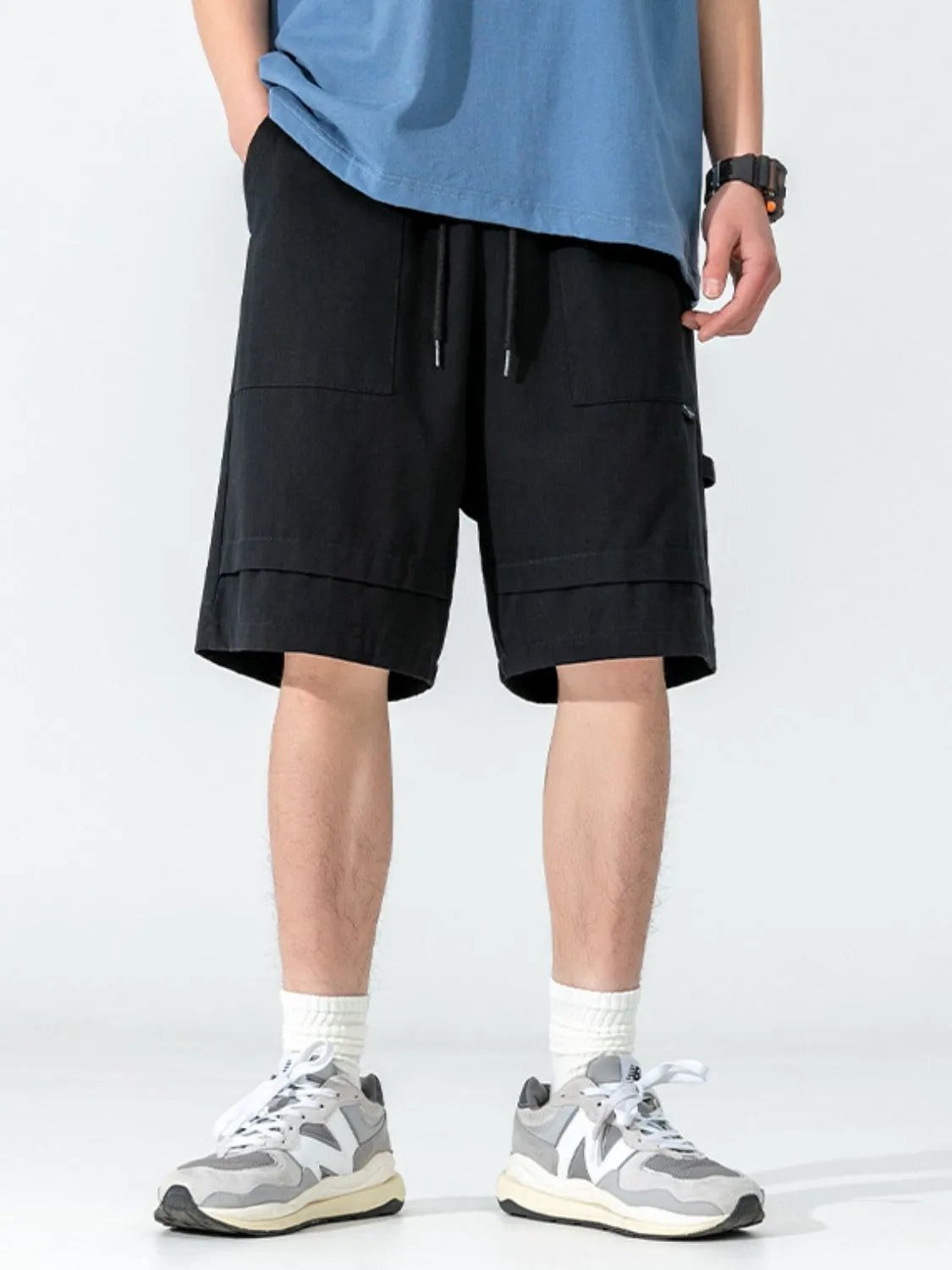 Men's Plus Size Drawstring Shorts with Pockets - My Wear Clothing Co