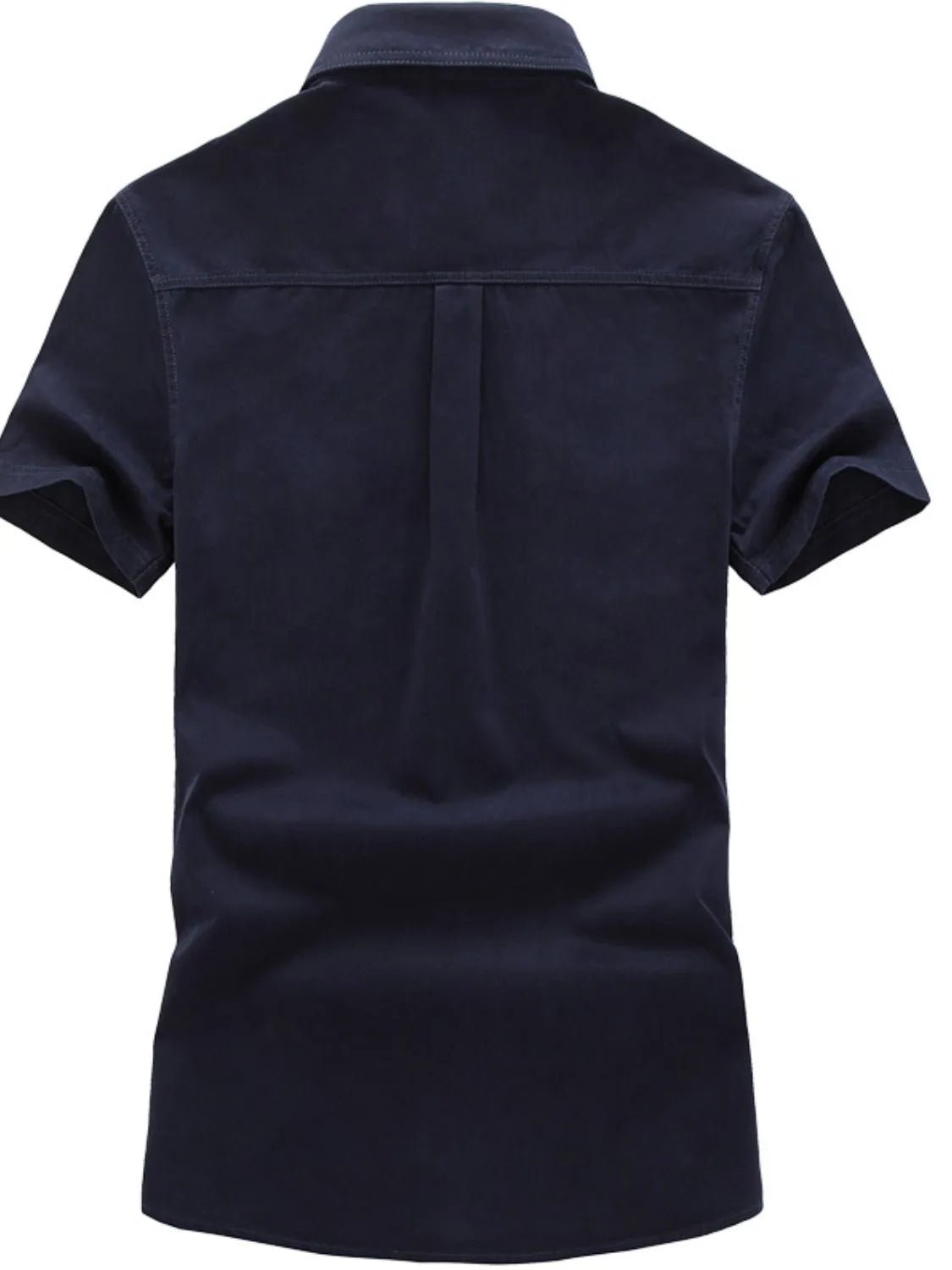 Men's Plus Size Embroidered Collared Neck Short Sleeve Shirt - My Wear Clothing Co