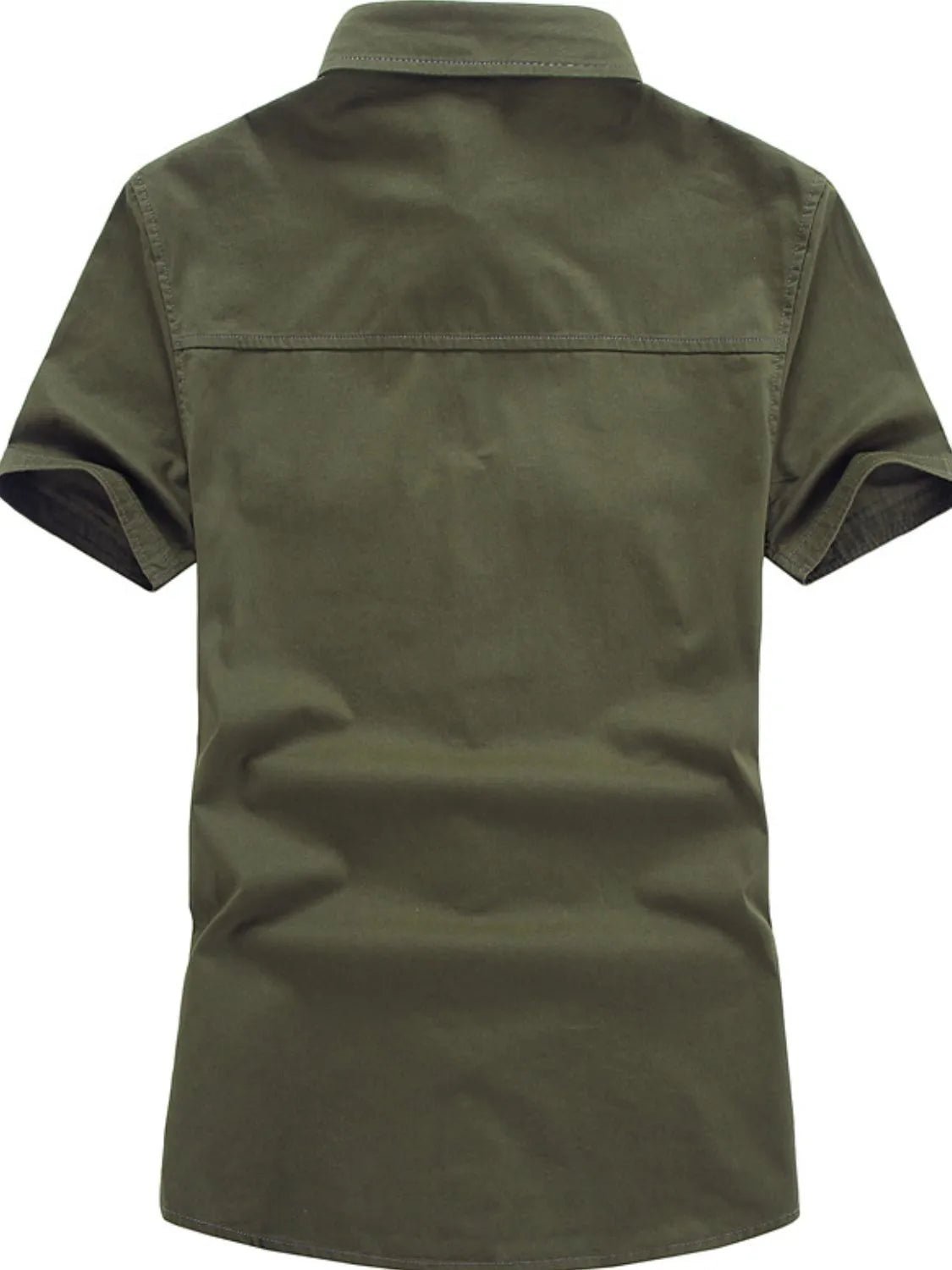 Men's Plus Size Embroidered Collared Neck Short Sleeve Shirt - My Wear Clothing Co