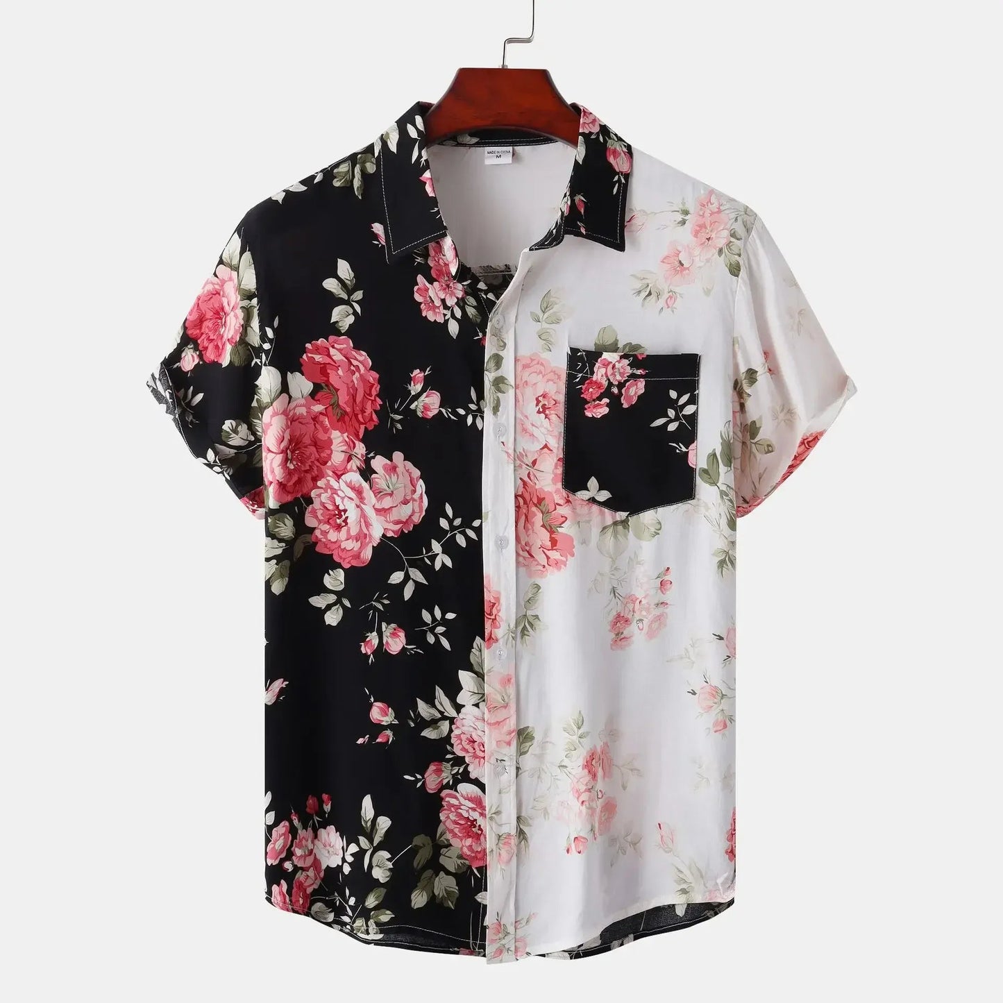 Men's Plus Size Floral Short Sleeve Shirt - My Wear Clothing Co